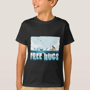 Camiseta Abraços Gratuitos Funny Iceberg Cruzeiro Navio Tit