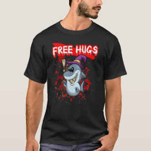 Camiseta Abraços Gratuitos Halloween Sarcasmo Assustador Di