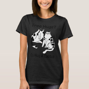 Camiseta Abraços Gratuitos Vá Abraçar Um Cacto  Atitude Sar