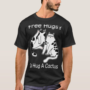 Camiseta Abraços Gratuitos Vá Abraçar Um Cacto  Atitude Sar