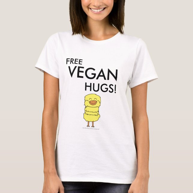 Camiseta Abraços livres do VEGAN! (Frente)