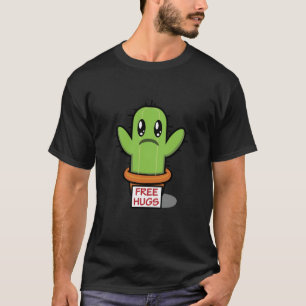 Camiseta Abraços Livres - Humor Engraçado Cactus