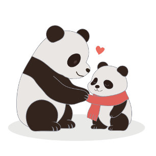 Camiseta Abraços Quentes, Amor de Panda