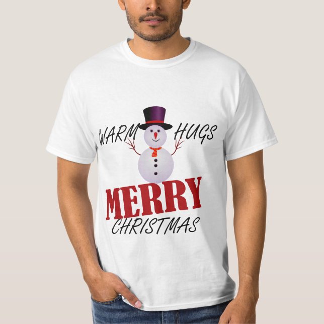 Camiseta Abraços Quentes Feliz Natal (Frente)