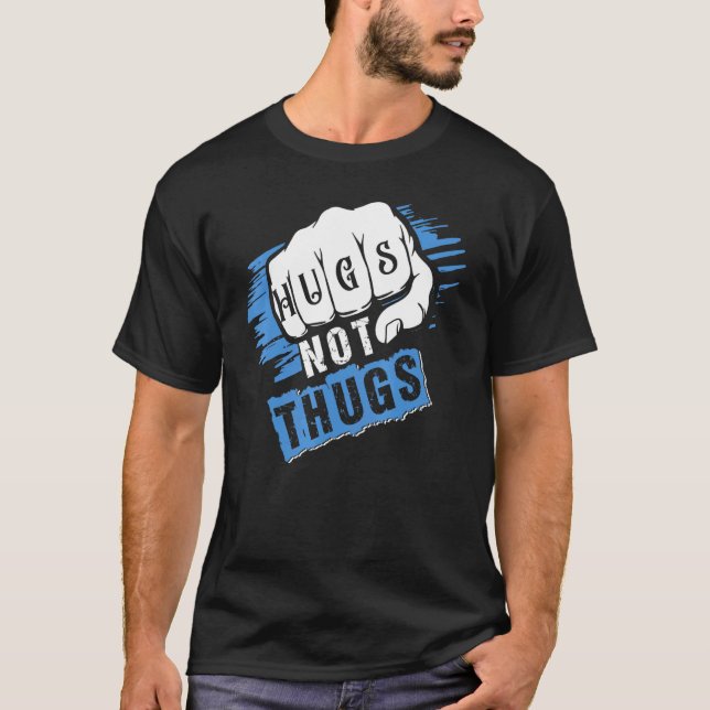 Camiseta Abraços Sem Coisas Para Homens Mulheres (Frente)