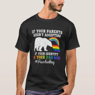 Camiseta Abraços sem Pai LGBT Sinalizador Rainbow LGBTQ Pai