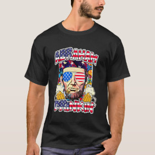 Camiseta Abraham Drinkin 4 De Julho Shirt Abe Lincoln Men