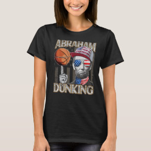 Camiseta Abraham Dunking Abe Lincoln Basbol Patriótico 4
