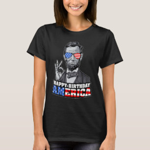 Camiseta Abraham Lincoln 4 De Julho Engraçado Ok Parabéns