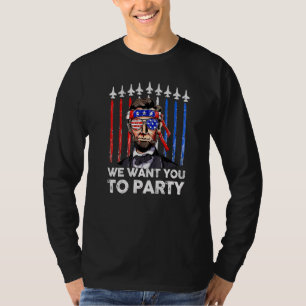 Camiseta Abraham Lincoln 4 De Julho Homens Que Queremos Que