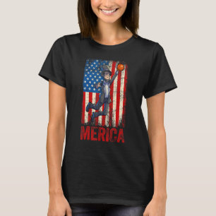Camiseta Abraham Lincoln 4 De Julho Mulheres Homens America