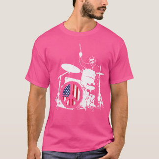 Camiseta Abraham Lincoln American Flag Drummer