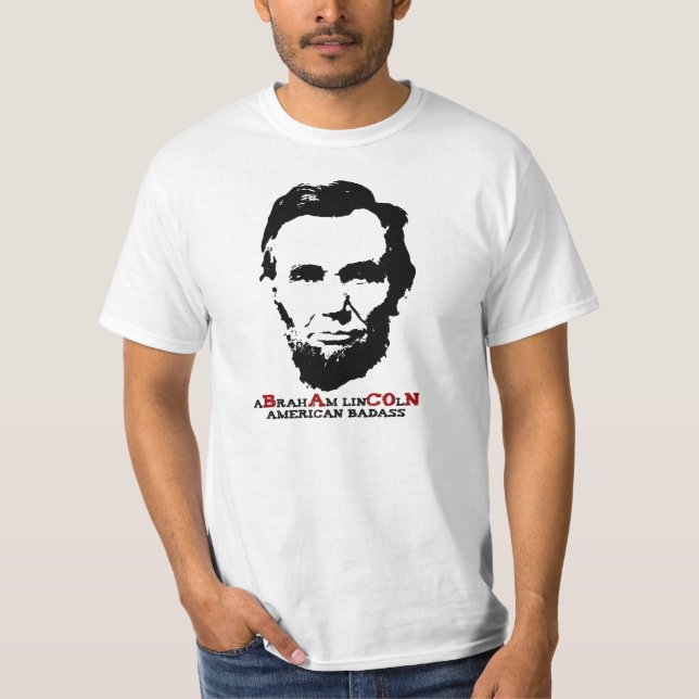 Camiseta Abraham Lincoln - americano Badass (Frente)