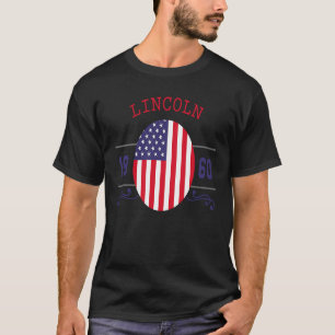 Camiseta Abraham Lincoln Cotação Lincoln 1860 ou 4 de julho