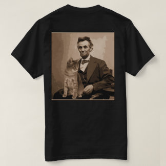 Camiseta Abraham Lincoln e seu gato "Dixie".