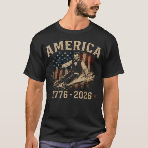 Camiseta Abraham Lincoln Esqui Vintage América 250º