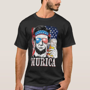 Camiseta Abraham Lincoln Estados Unidos Bandeira Americana
