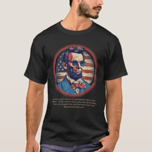Camiseta Abraham Lincoln Freedom Cote EUA Julho Pat