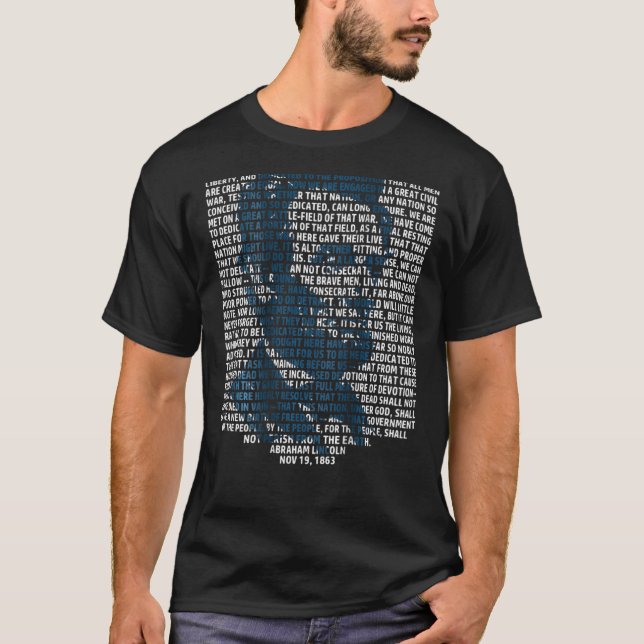 Camiseta Abraham Lincoln Gettysburg Alocução Histórica Pr (Frente)