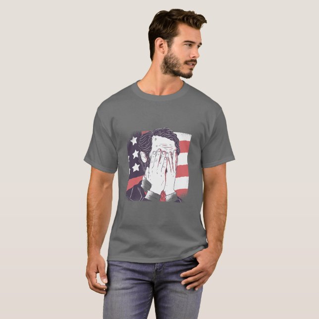 CAMISETA ABRAHAM LINCOLN LEGAL FACEPALM (Frente Completa)