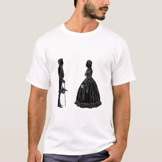 Camiseta abraham lincoln mary todd lincoln silhouette