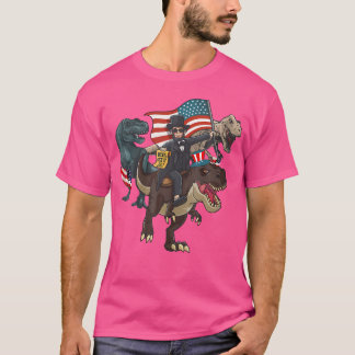 Camiseta Abraham Lincoln Merica T Rex 4 De Julho Usa Fla