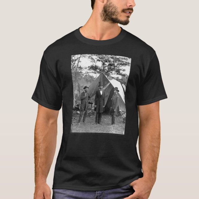 Camiseta Abraham Lincoln No Antietam, Buff Da História Da G (Frente)