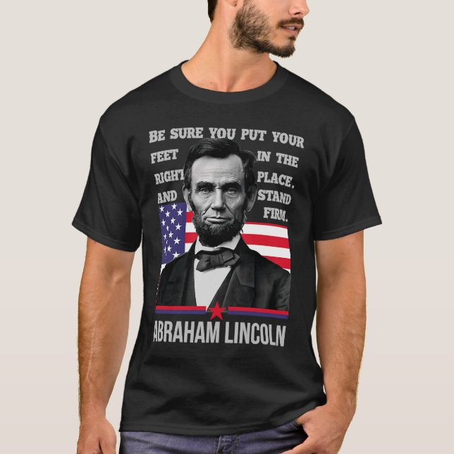 Camiseta Abraham Lincoln ou o que quer que seja ou 4 de J (Frente)