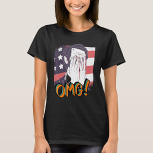 Camiseta Abraham Lincoln Patriotismo Meu Deus, Pop Art