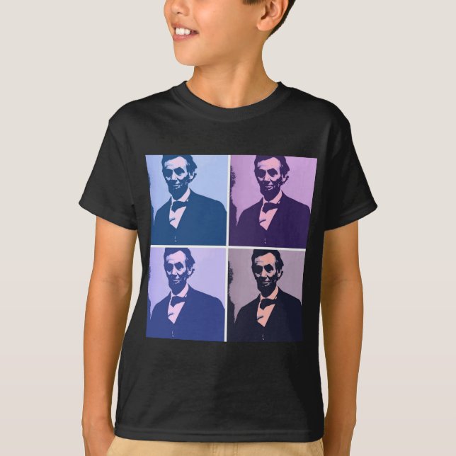 Camiseta Abraham Lincoln Pop Art (Frente)