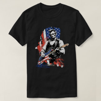 Camiseta Abraham Lincoln Rock Star | Bandeira Patriótica do