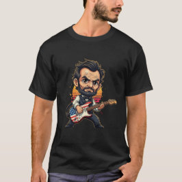 Camiseta Abraham Lincoln Rockstar Guitarist