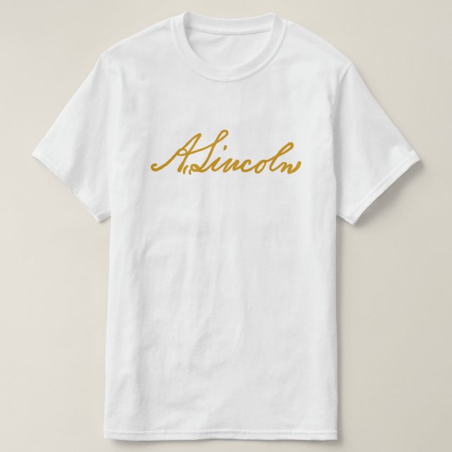 Camiseta Abraham Lincoln Signature (Frente do Design)