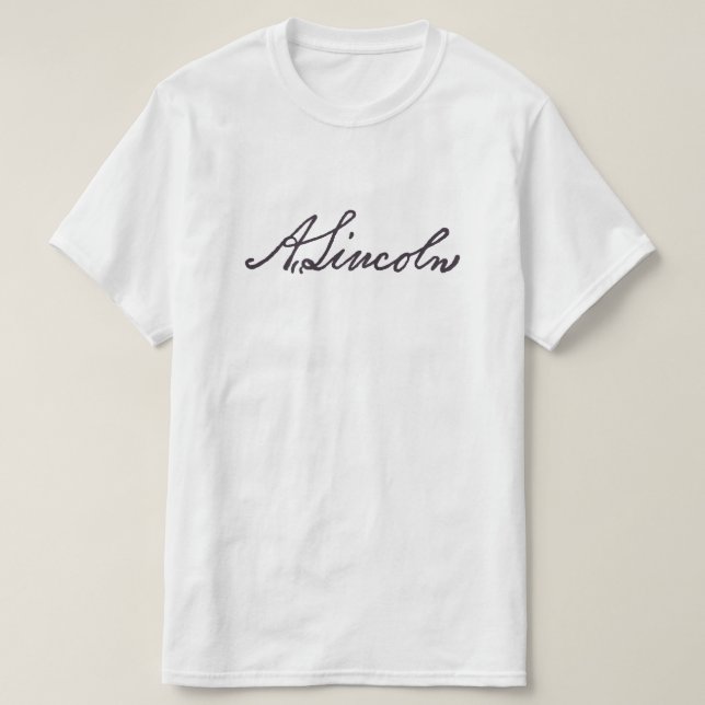 Camiseta Abraham Lincoln Signature (Frente do Design)