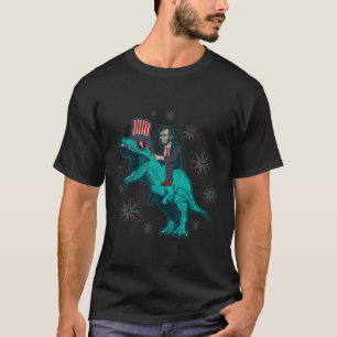 Camiseta Abraham Lincoln T Rex Dinosaur 4 De Julho América