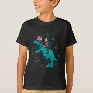 Camiseta Abraham Lincoln T Rex Dinosaur 4 De Julho América