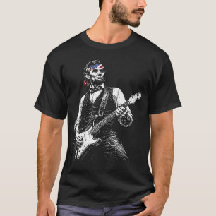 Camiseta Abraham Lincoln Tocando Guitarra