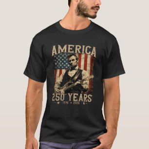 Camiseta Abraham Lincoln Tocando Guitarra 4 de Julho