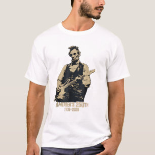 Camiseta Abraham Lincoln Tocando Guitarra 4 de Julho 250º