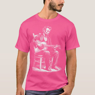 Camiseta Abraham Lincoln - Violão Acústico Elétrico Engraça