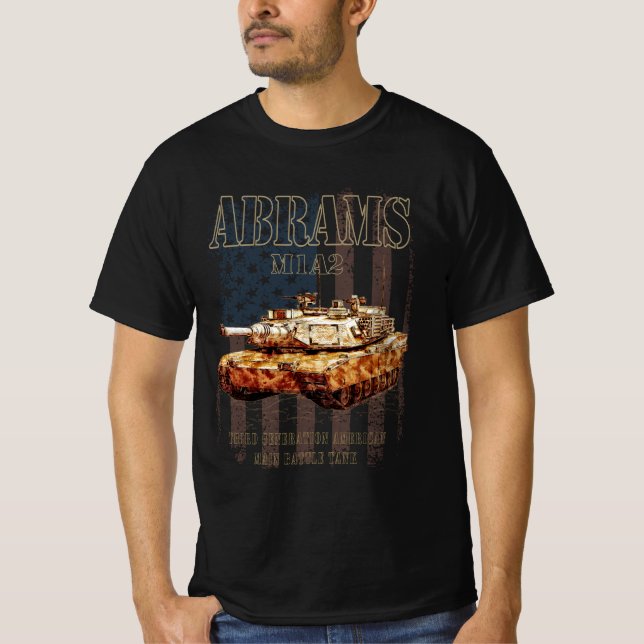 Camiseta Abrams M1A2 MBT Estados Unidos Principal Tanque de (Frente)