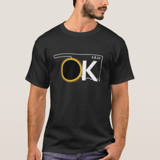 Camiseta Abreviação de Estado Eclipse: Oklahoma