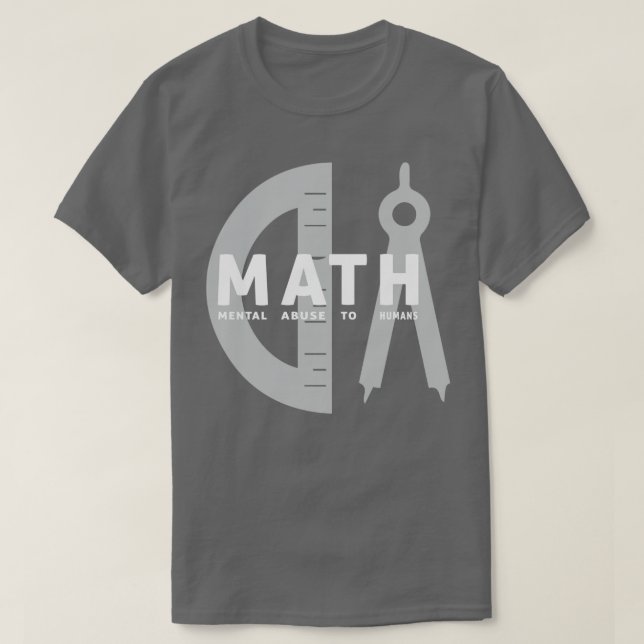 Camiseta Abreviação Engraçada de Matemática legal para prof (Frente do Design)