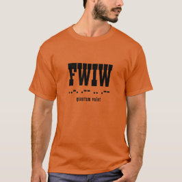 Camiseta Abreviação FWIW, Código Morse, Latim, Tipografia
