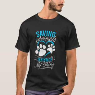 Camiseta Abrigo de Resgate de Animais Salvar Animais É Tipo