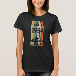 Camiseta Abril 1954 69 Aniversário 69 Anos 1954 Aniversário