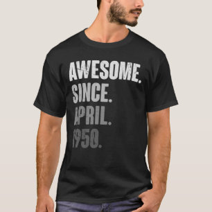 Camiseta Abril, 73° Decoração, 73 anos Vintag