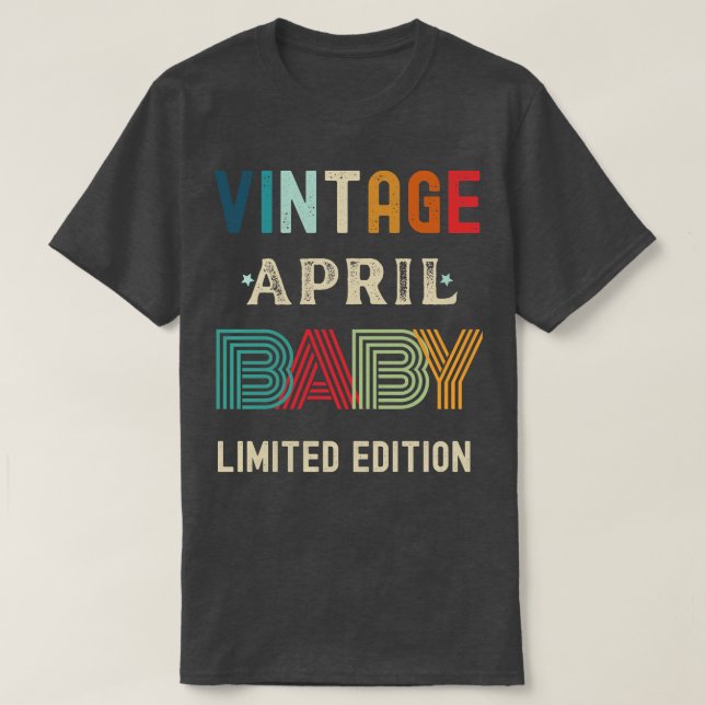 Camiseta Abril Aniversário Presente 34 (Frente do Design)