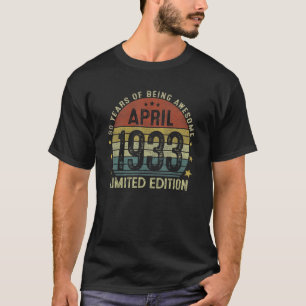 Camiseta Abril De 1933 Vintage, 1933