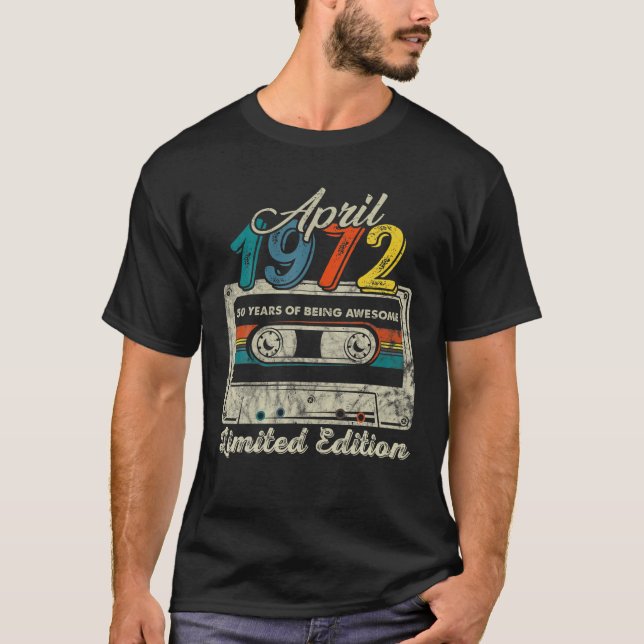 Camiseta Abril De 1972 Edição Limitada 50ª Cassete De Anive (Frente)